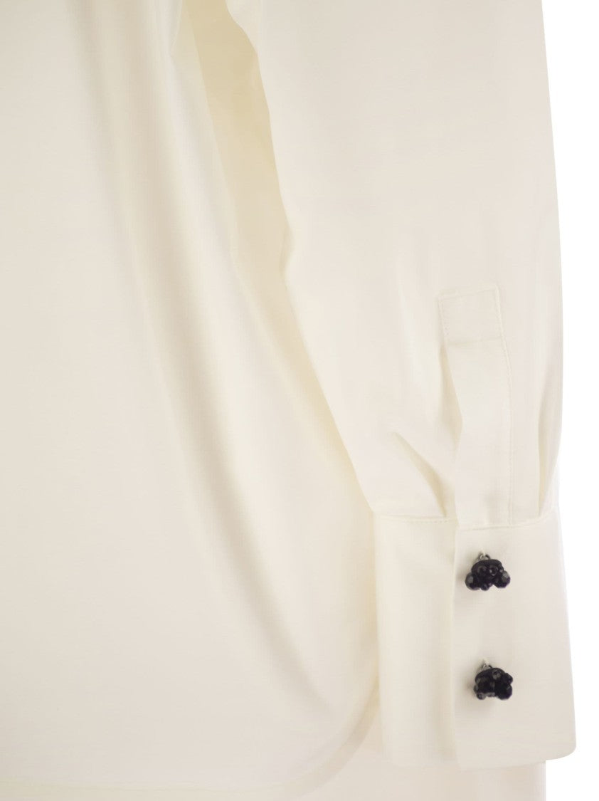 Max Mara Roll - Cotton And Silk Poplin Shirt