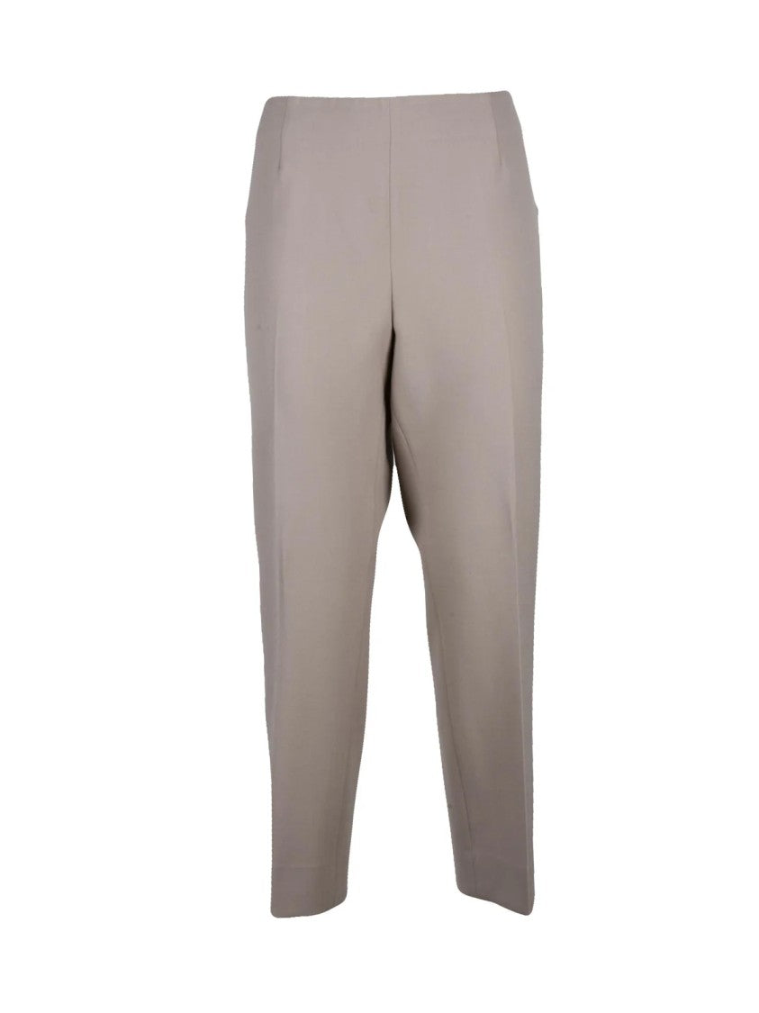 Peserico Beige Technical Blend Straight-Leg Pants