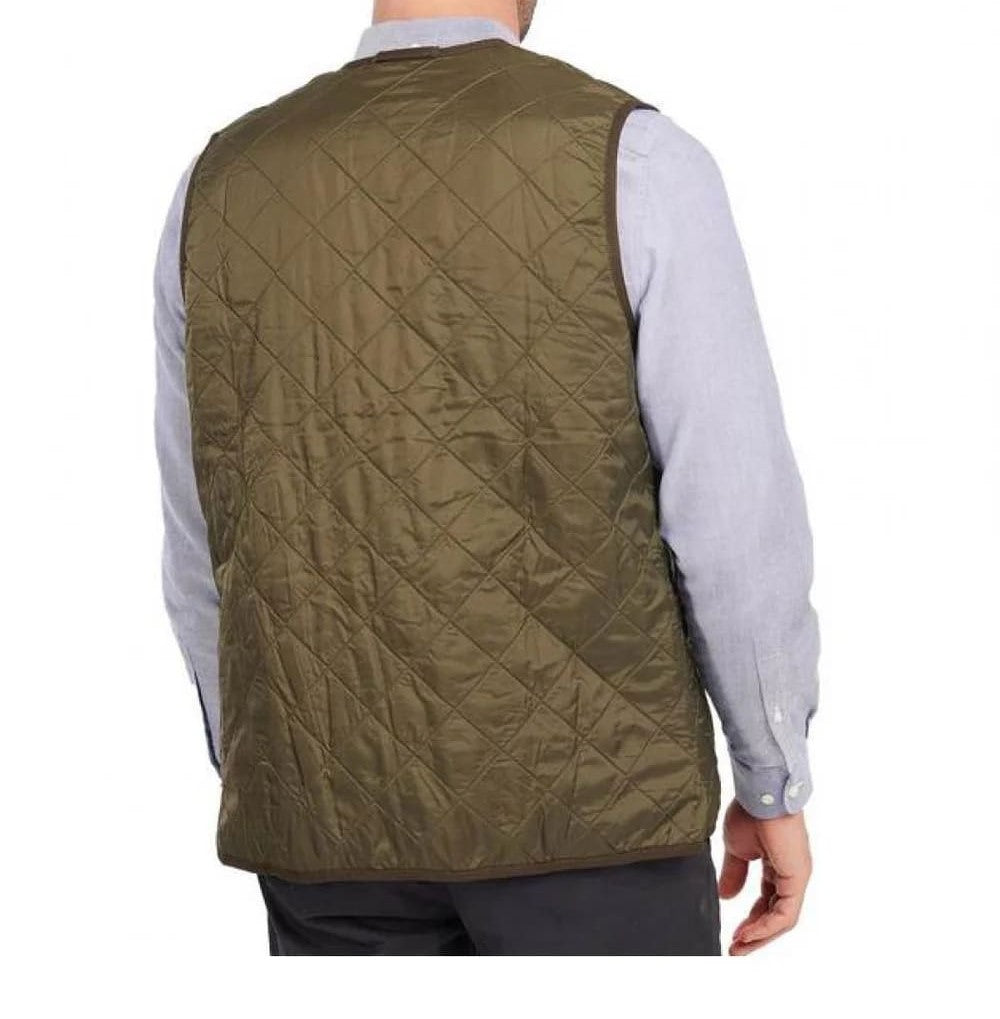 Barbour Sleeveless Quilted Gilet With Tartan Lining