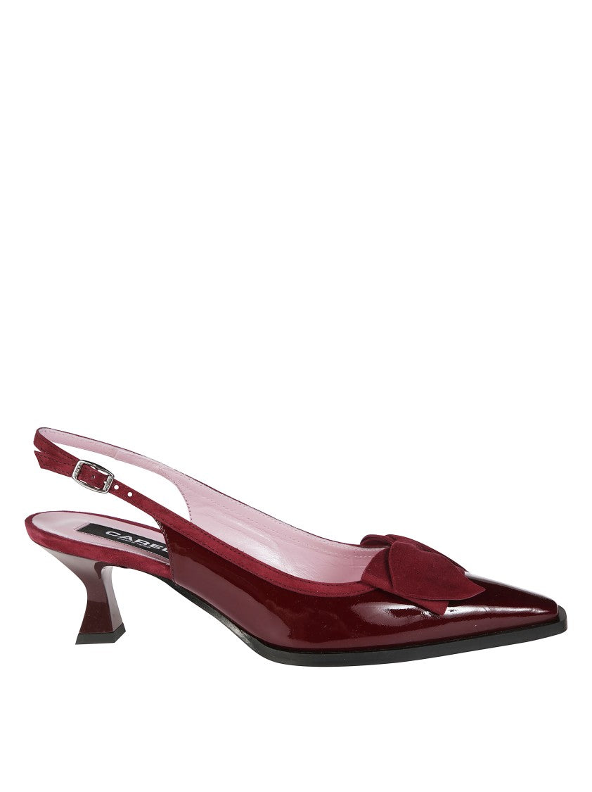 Carel Pointed-Toe Slingback Pump With Bow Detail
