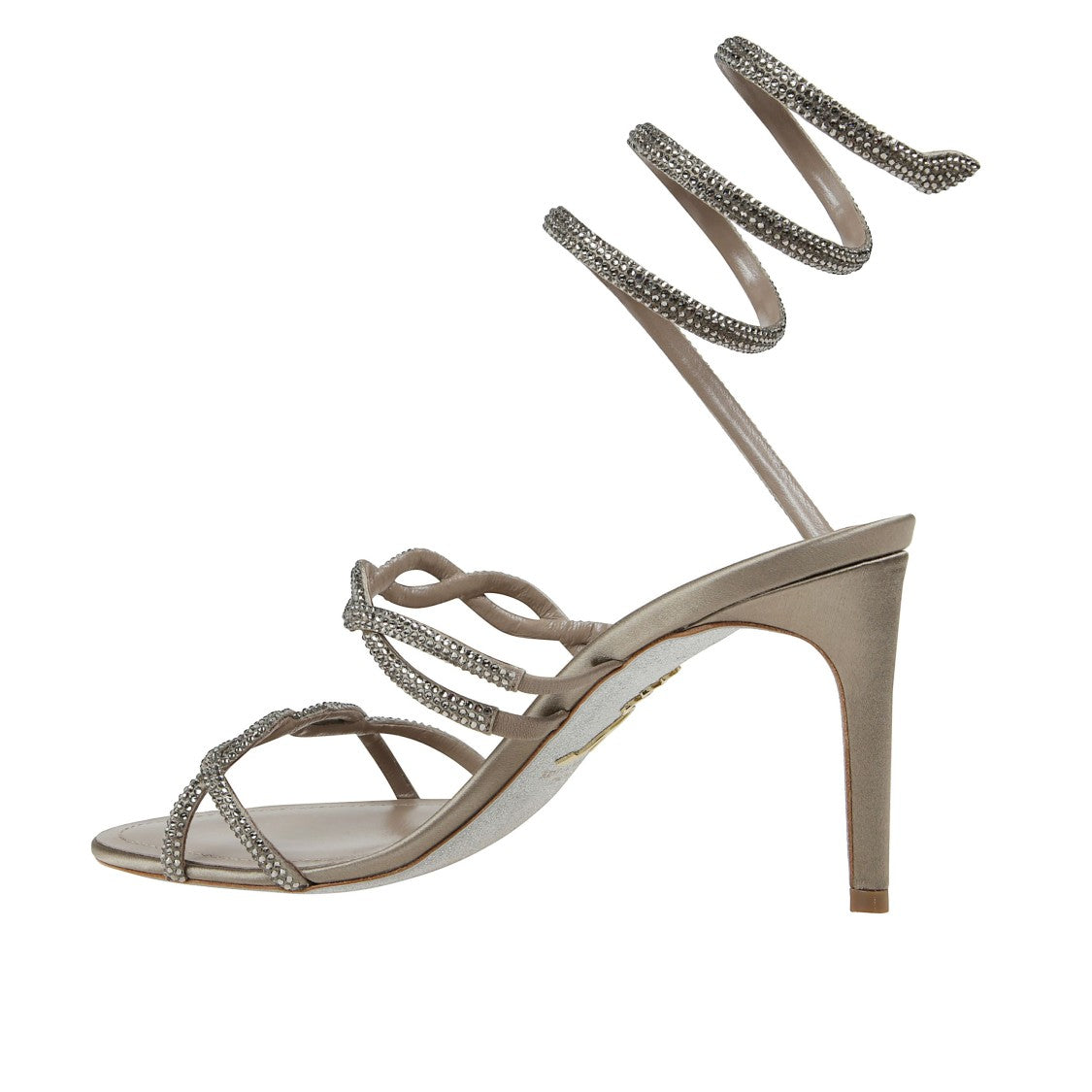 René Caovilla Braid Cleo Taupe Sandals 105