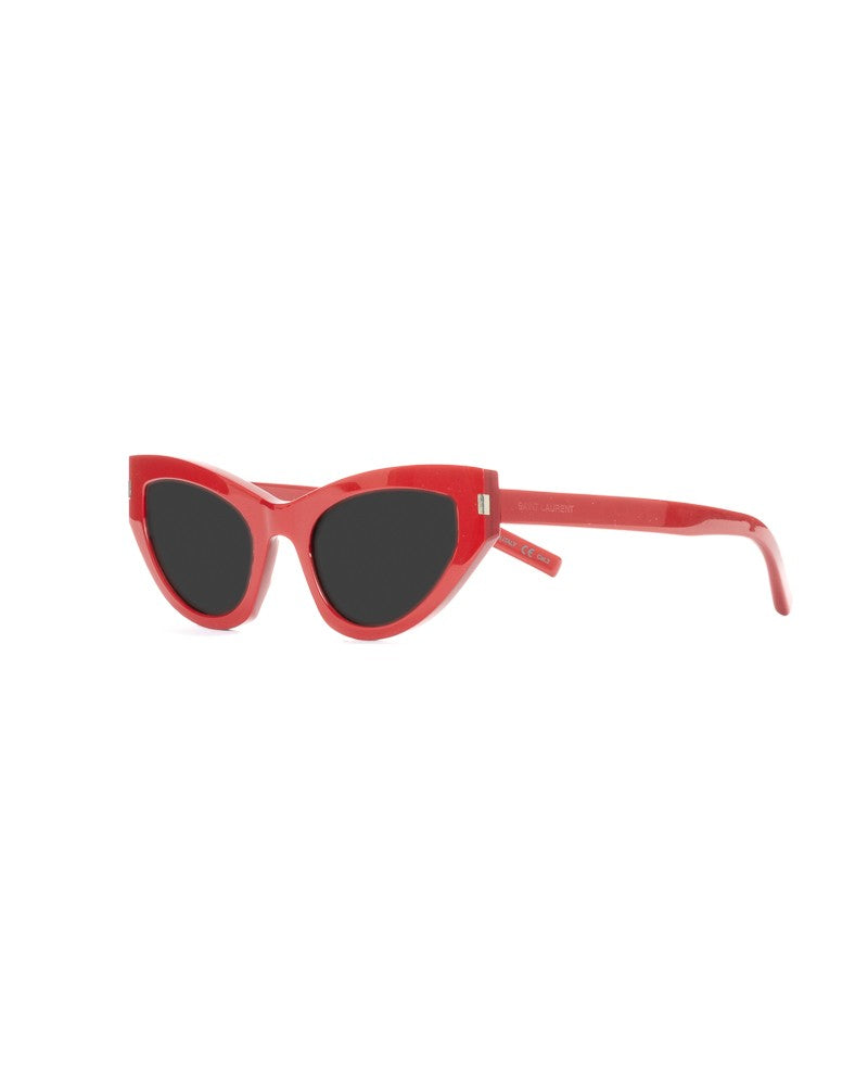 Saint Laurent Red Cat-Eye Acetate Sunglasses