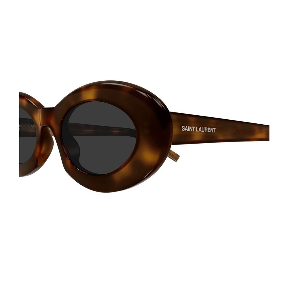 Saint Laurent Sl 594 Linea Sl Logo Oval Havana Acetate Sunglasses