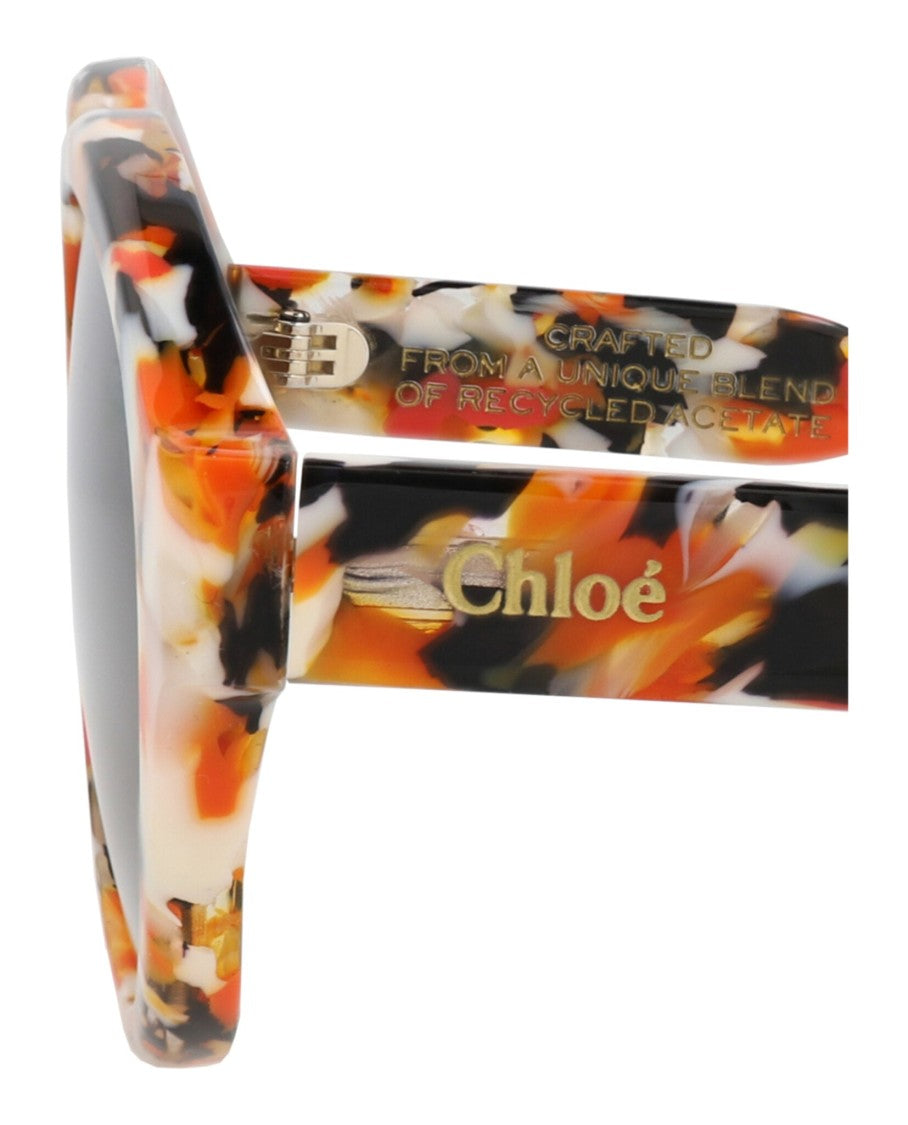 Chloé Round-Frame Recycled Acetate Sunglasses