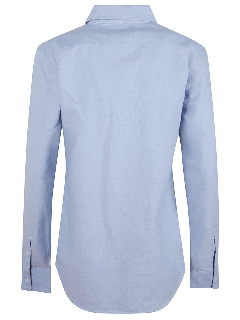 Polo Ralph Lauren Light Blue Oxford Shirt With Mother-Of-Pearl Buttons