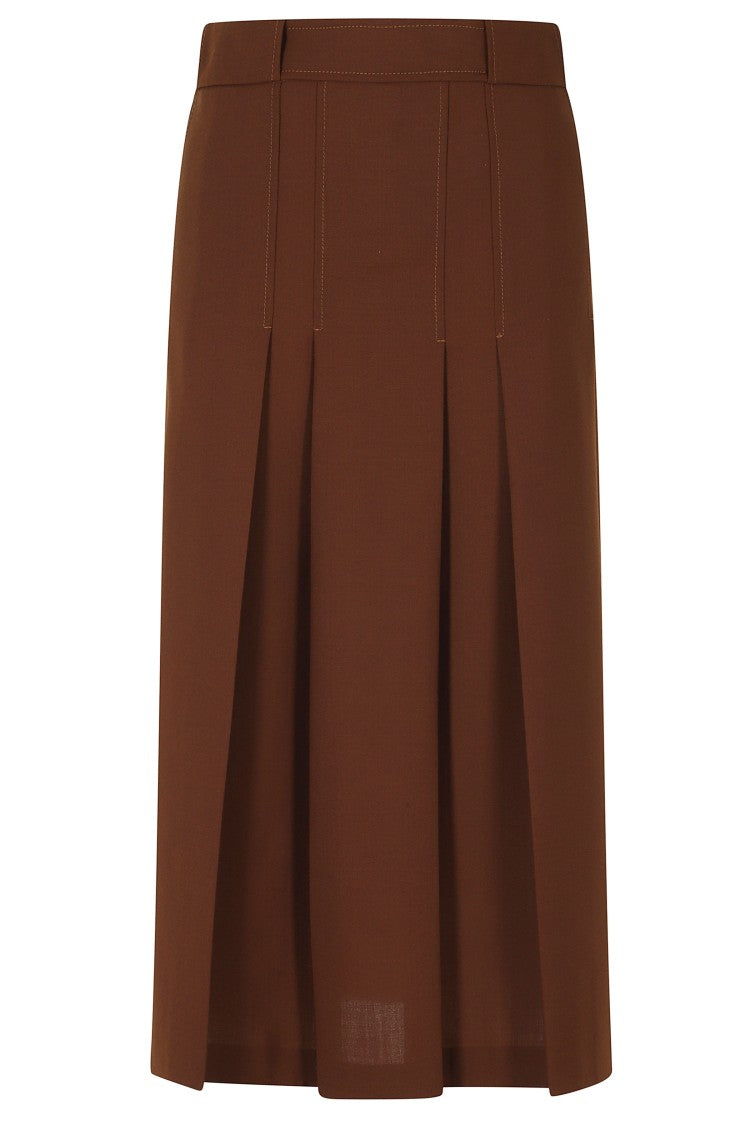 Semi Couture Janette Pleated Front Polyester-Blend Skirt
