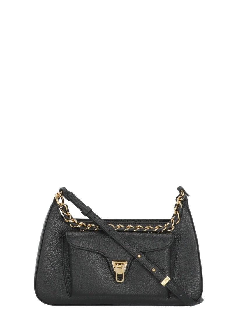 Coccinelle Beat Generation Leather Shoulder Bag With Structured Design