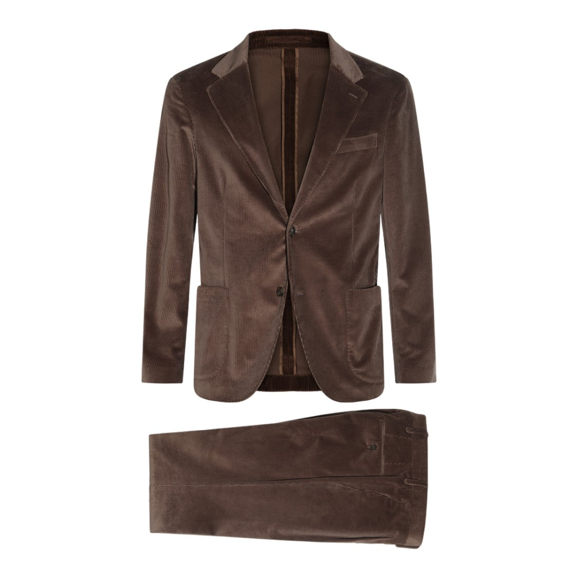 Lardini Classic Brown Corduroy Two-Piece Suit