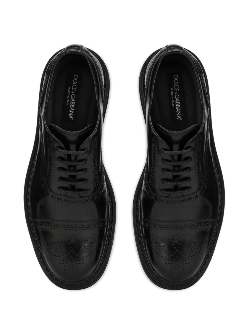 Dolce & Gabbana Day Classic Black Polished Leather Oxfords