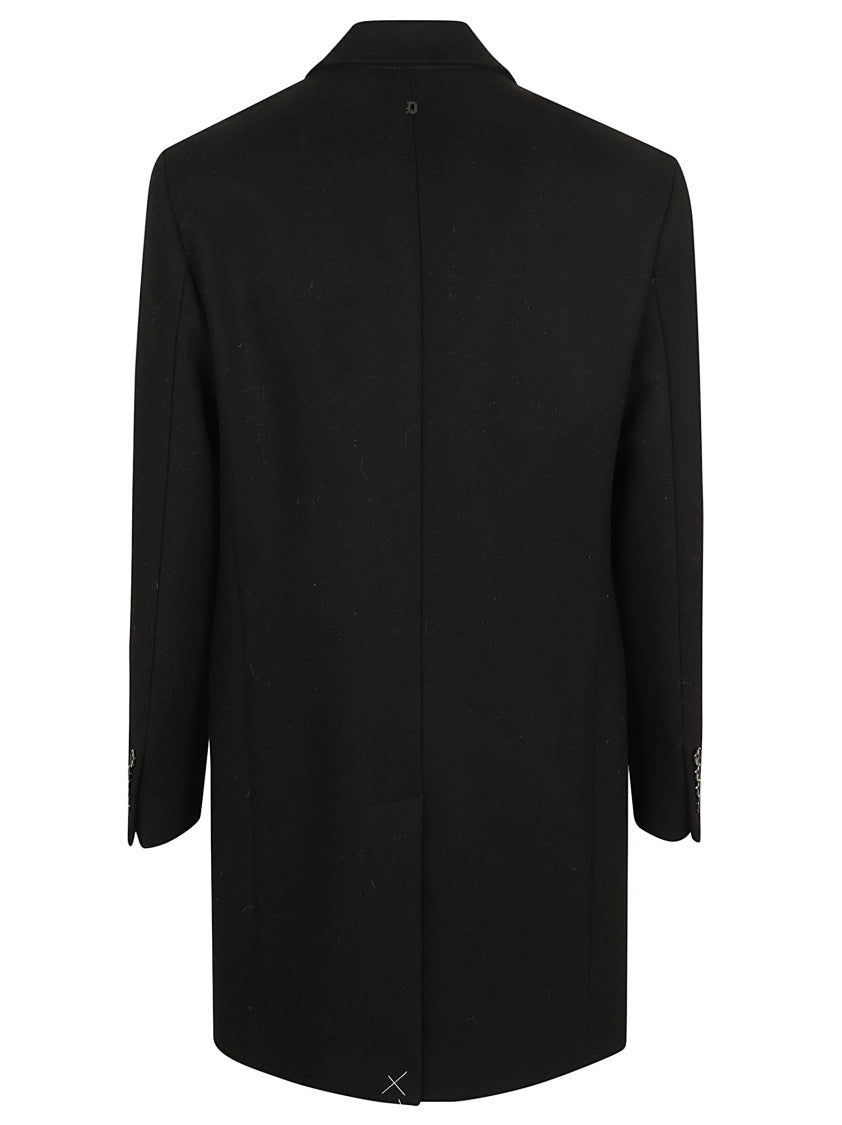 Dondup Long Coat With Tailored Fit And Detailing