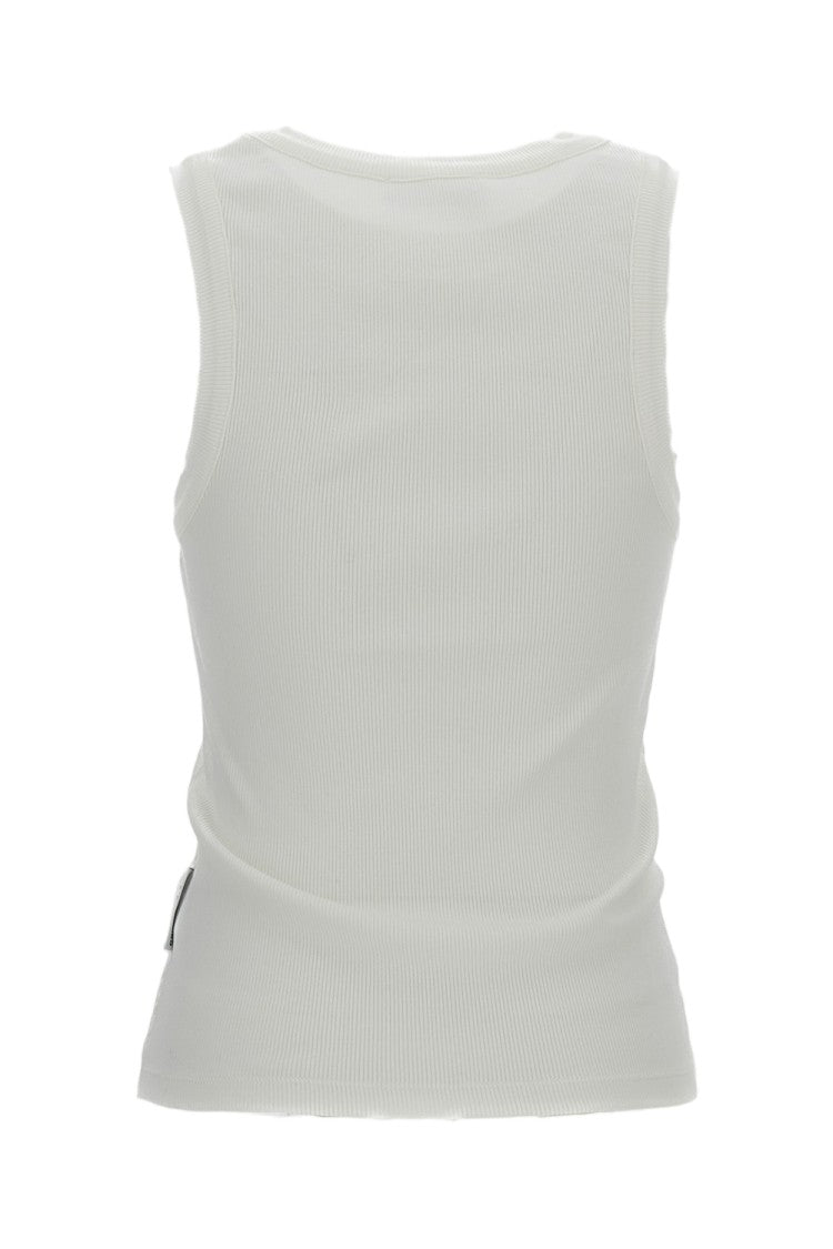 Des Phemmes Fitted Tank Top With Crystal Application Detail