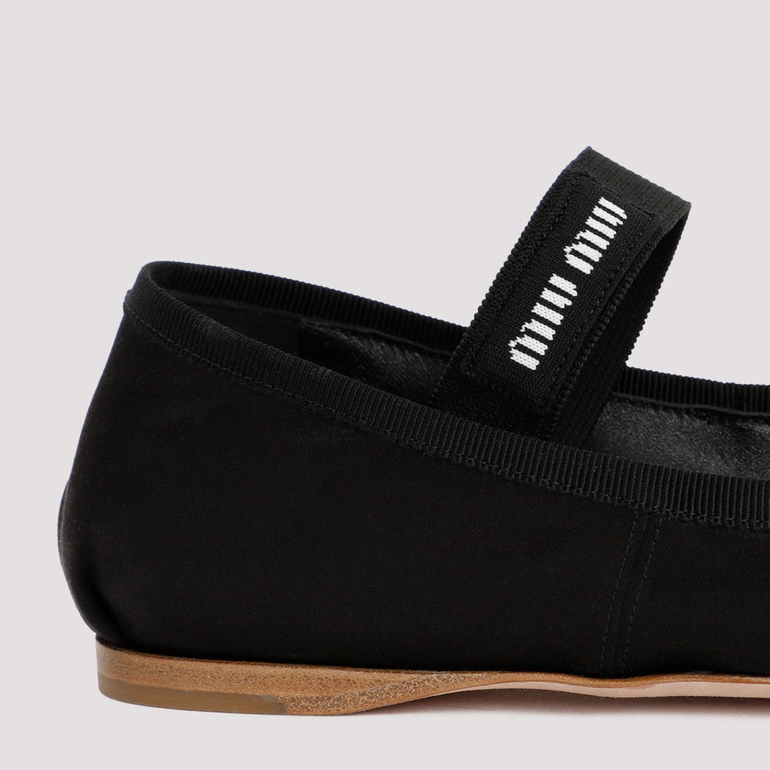 Miu Miu Black Round Toe Ballerinas