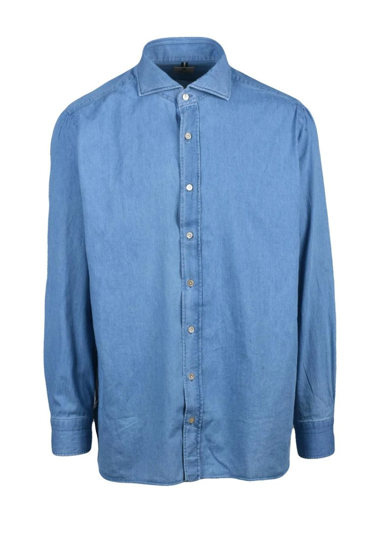 Luigi Borrelli Napoli Cotton Shirt - Light Blue