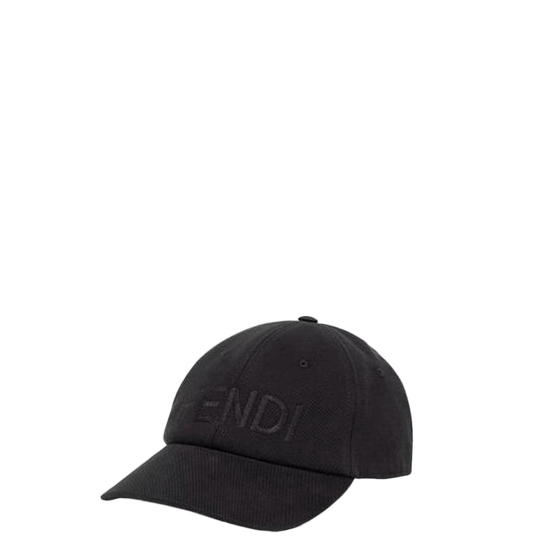 Fendi Curved Brim Black Baseball Cap