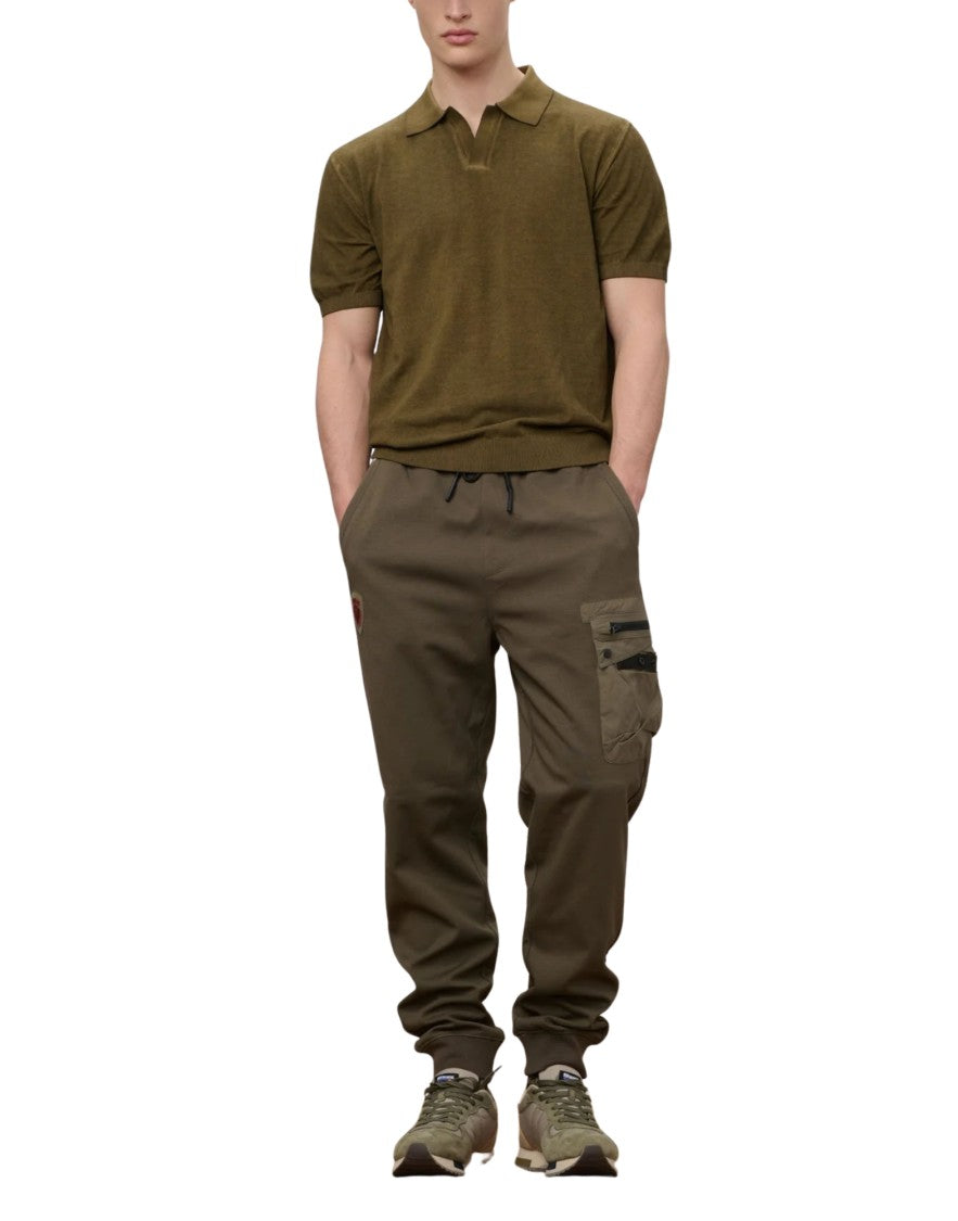 Blauer Green Esmond Shaded Open-Neck Polo Shirt