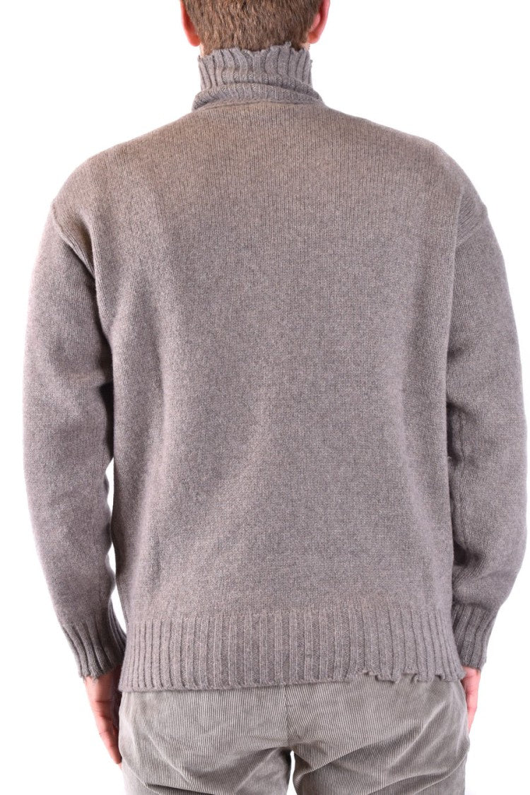 Isabel Benenato Taupe Cashmere-Wool Sweater