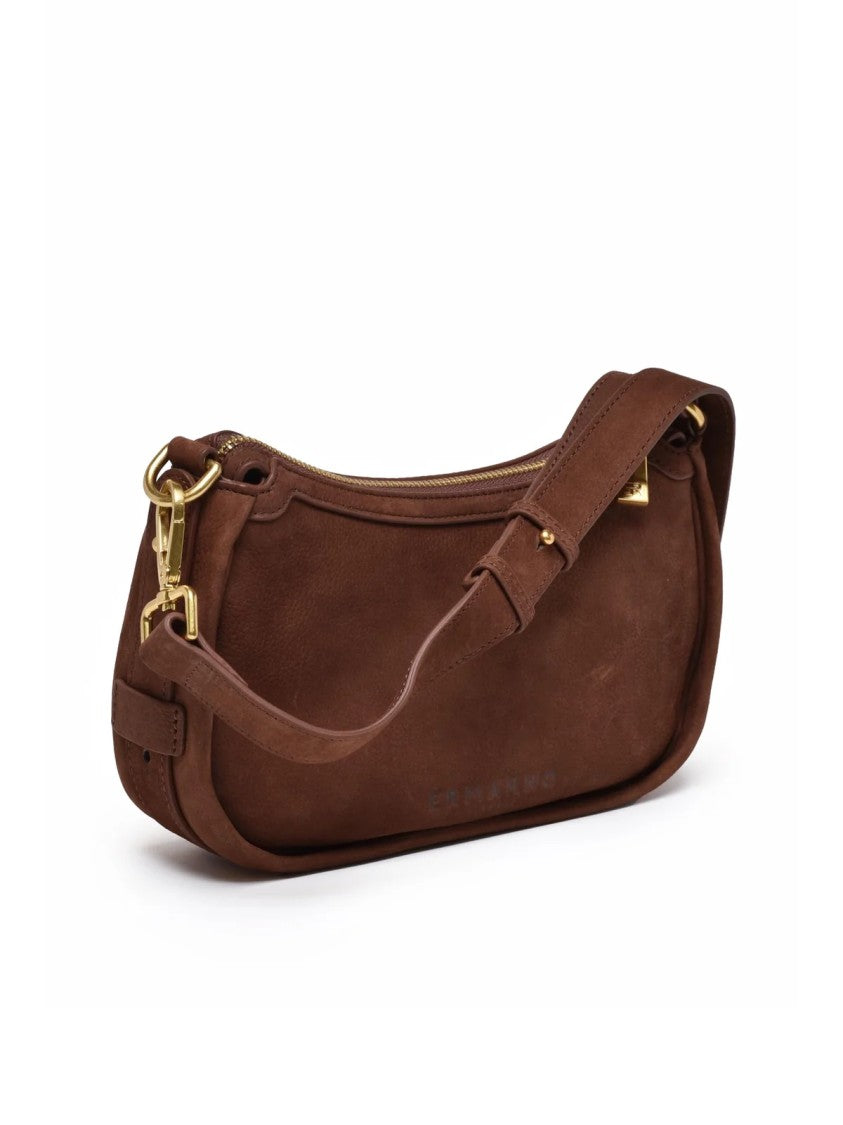 Ermanno Firenze Ermanno Firenze Angelica Shoulder Bag With Gold-Tone Hardware And Adjustable Strap