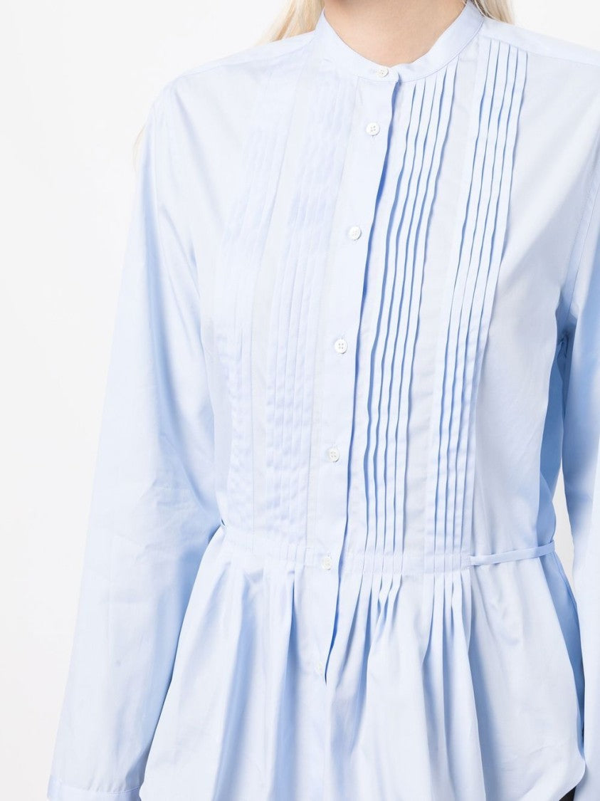 Aspesi Light Blue Mandarin Collar Shirt