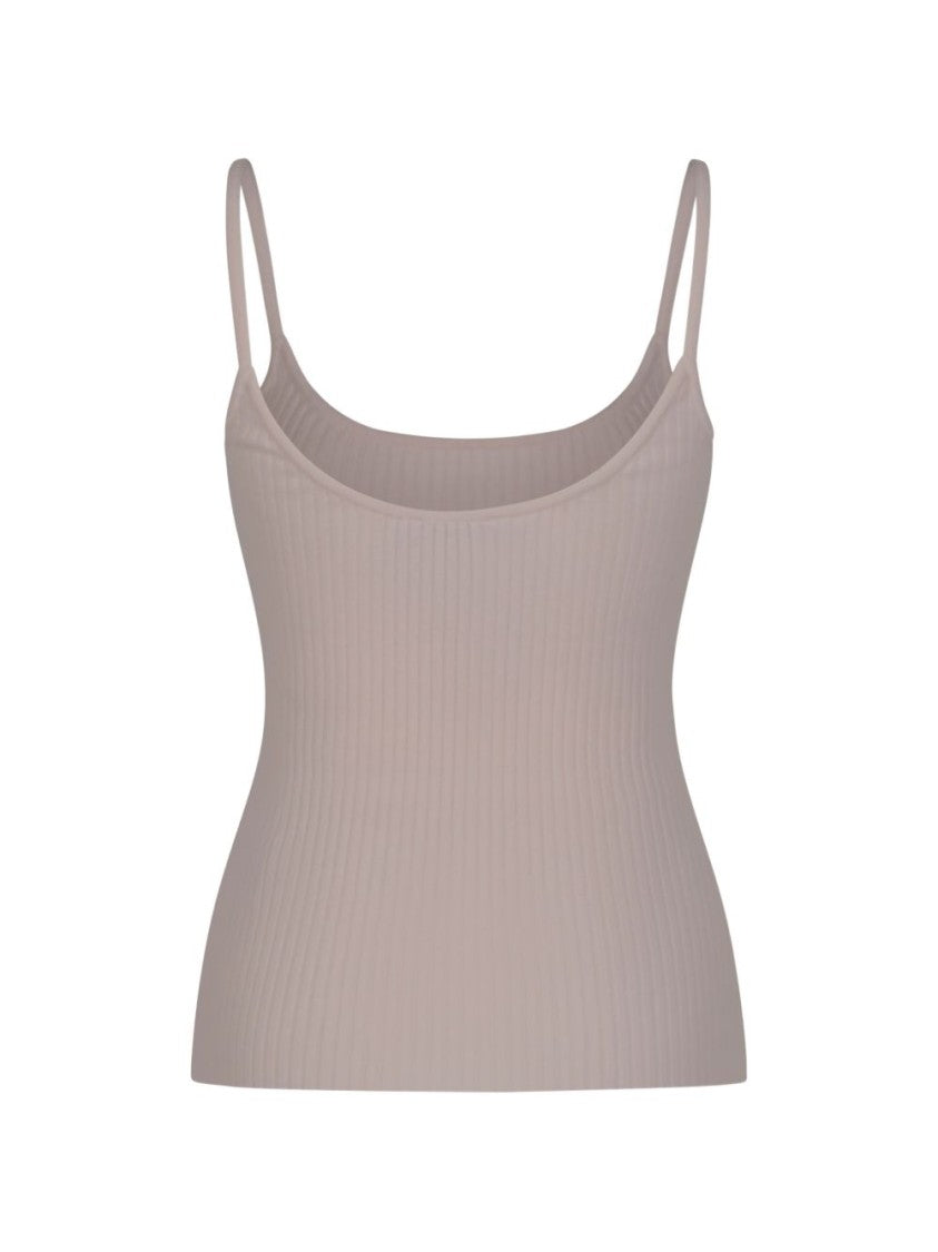 Courrèges Pink Silk And Nylon Crew Neck Top