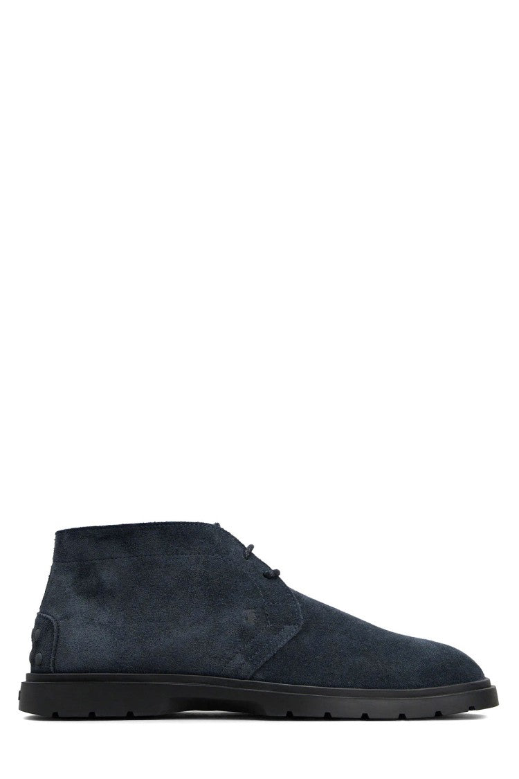 Tod's Blue Suede Desert Boots