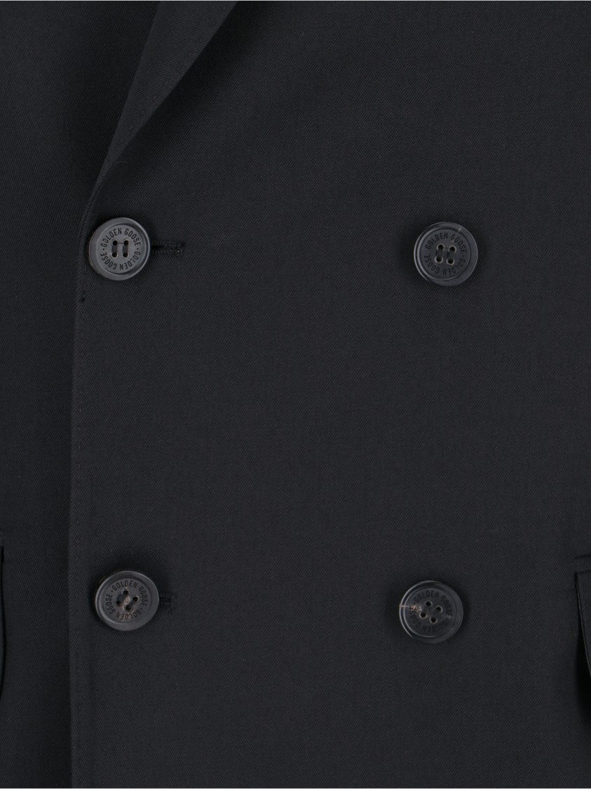 Golden Goose Double-Breasted Blazer – Black