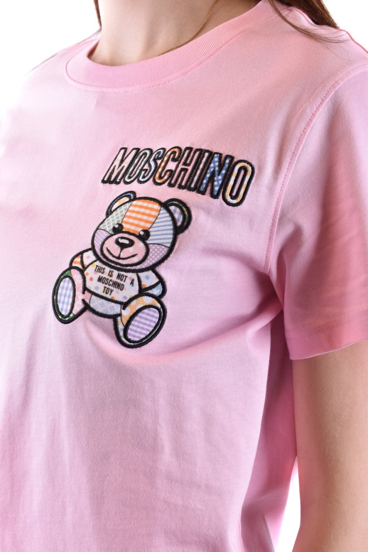 Moschino Playful Cotton T-Shirt With Teddy Bear Graphic