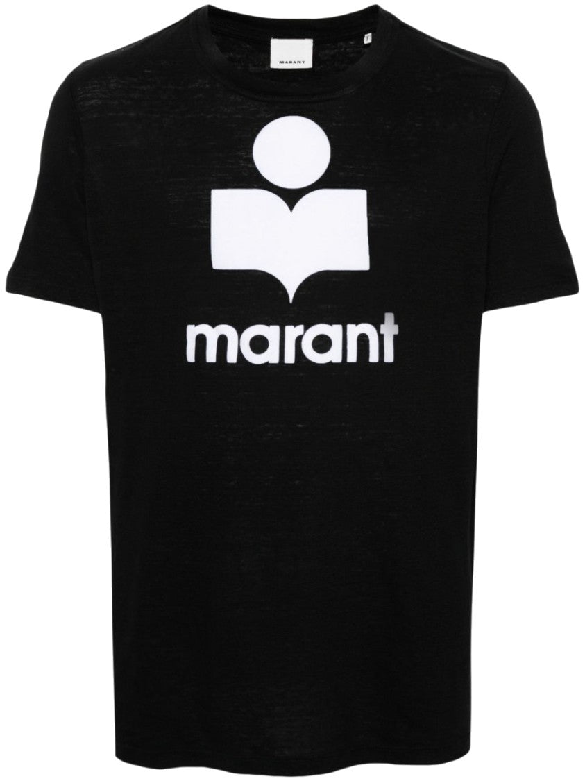 Isabel Marant Linen T-Shirt With Iconic Logo Design And Finish