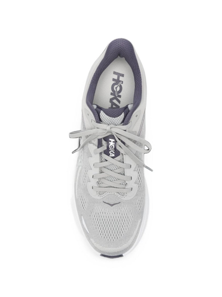 Hoka Grey Streamlined Breathable Mesh Sneakers