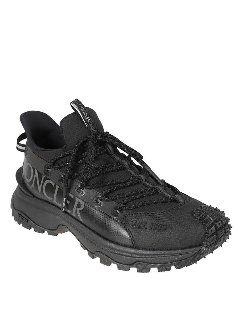 Moncler Sporty Black Sneakers With Textured Upper