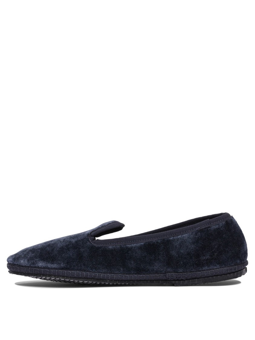 Sentier Di Segantin Roberta Streamlined Blue Loafers And Slippers With Plush Texture