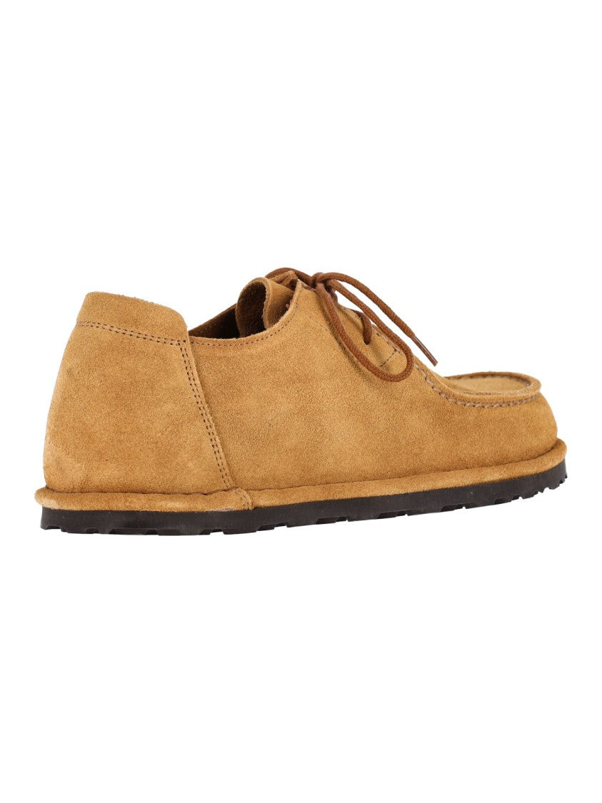 Birkenstock Brown Suede Utti Lace Flats
