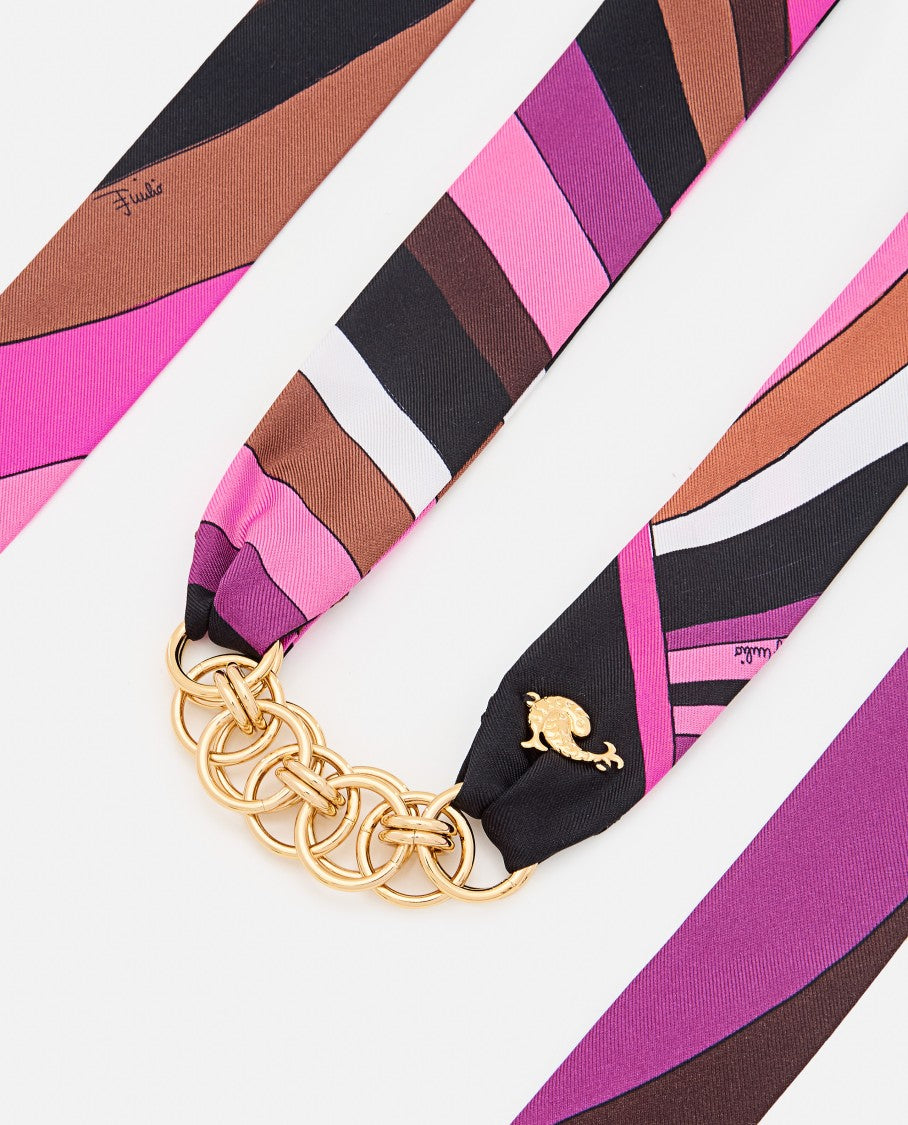 Pucci Silk Twill Bandeau Chain Bracelet