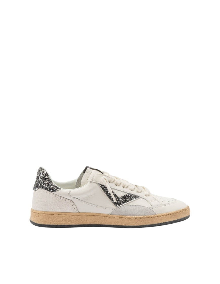 4B12 Low-Top Off-White Sneakers With Glitter Accents