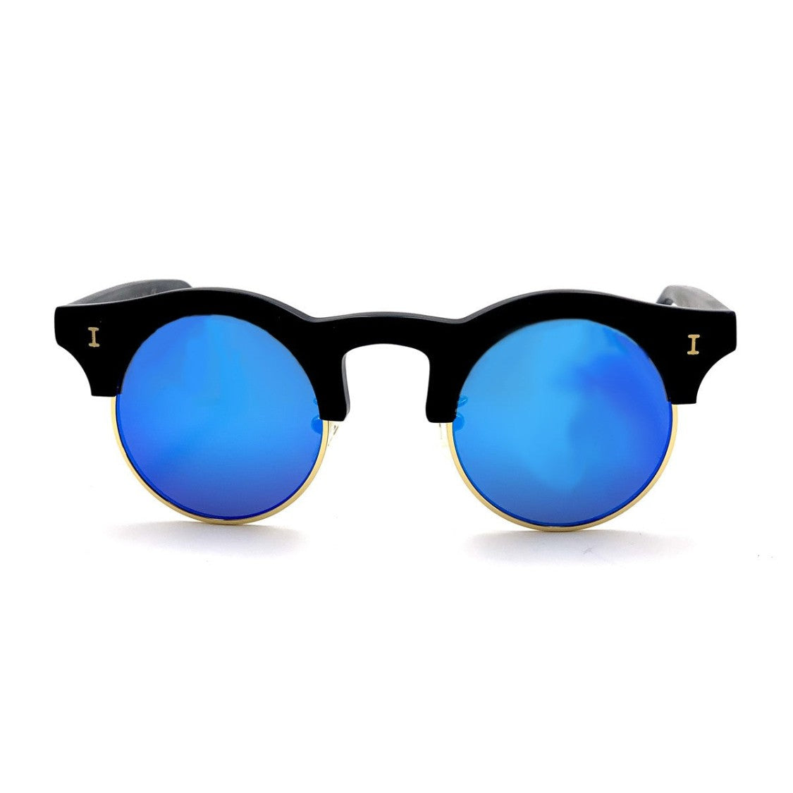 Illesteva Black Corsica Propionate Round Sunglasses