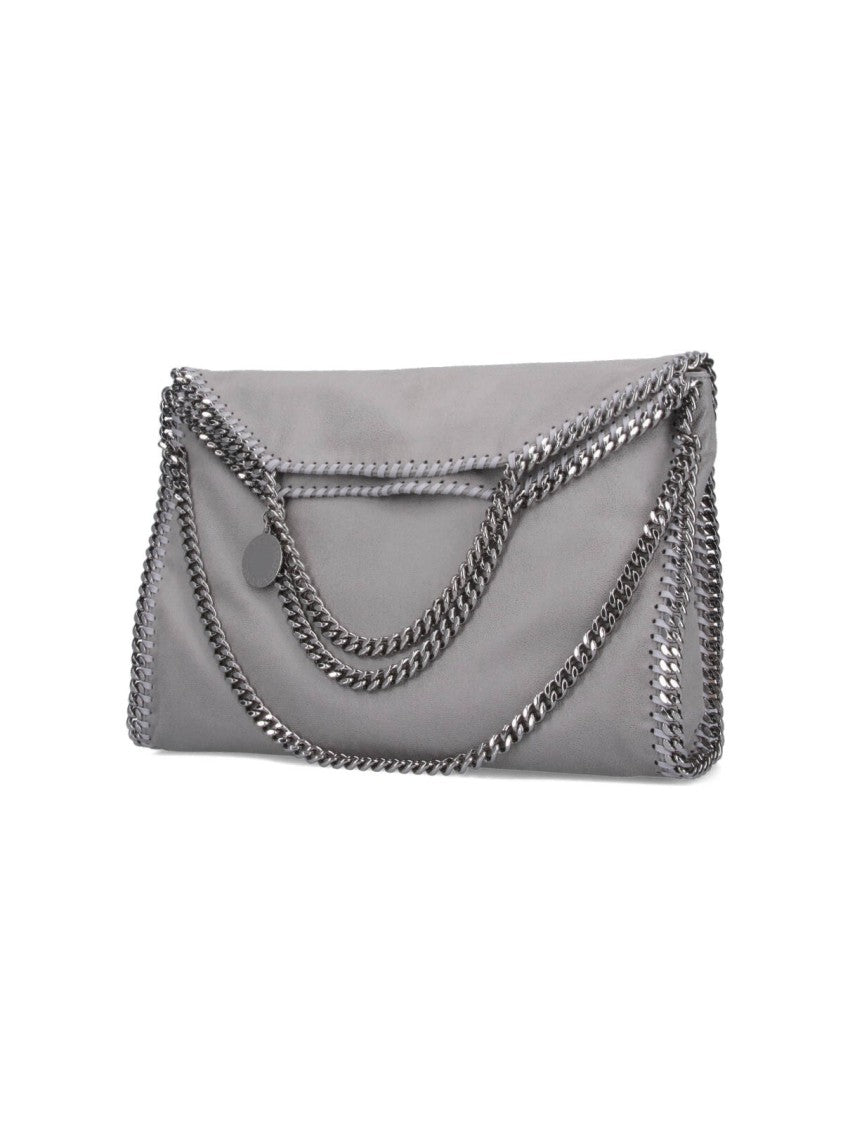 Stella Mccartney Grey Rectangular Silver Chain Shoulder Bag