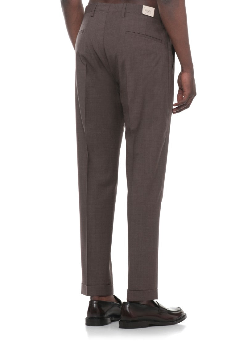 Briglia 1949 Brown Tiberios Wool Straight-Leg Pants