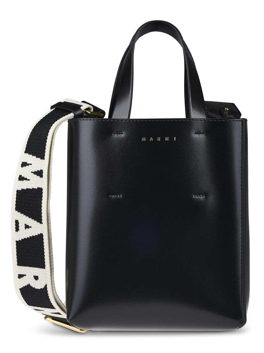 Marni Structured Tote Bag With Glossy Finish