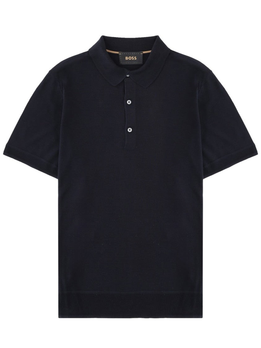 Boss Camel Novo Lavish Silk Three-Button Polo Shirt