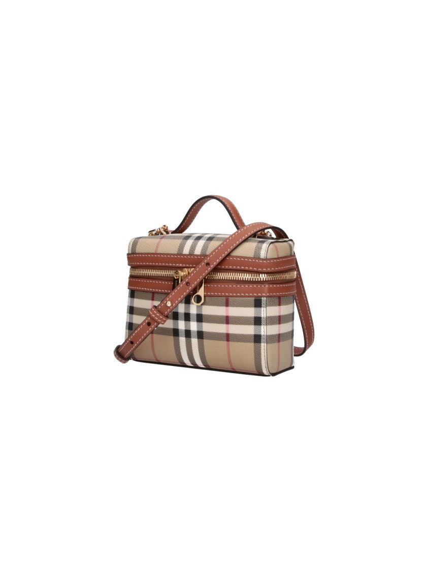 Burberry Mini Check Vanity Chain Handbag