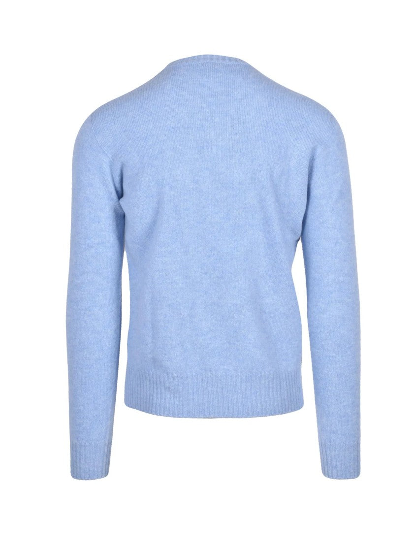 Retois Merino Wool Crewneck Pullover With Ribbed Detailing