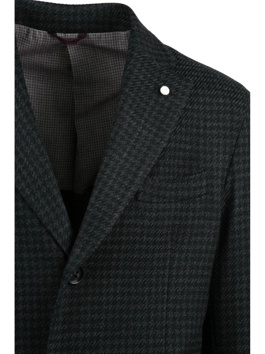 Luigi Bianchi Grey Wool-Cotton Long Coat