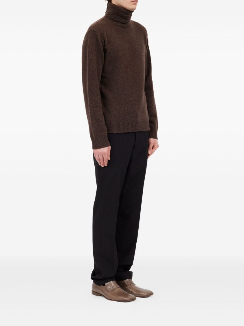 Mm6 By Maison Margiela Relaxed Fit Turtleneck Sweater With Ribbed Detailing