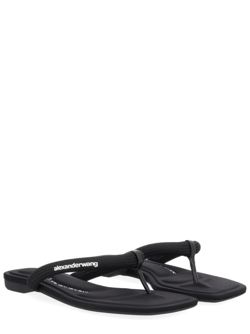 Alexander Wang Neutrals Jenna Tubular Padded Flop Sandals
