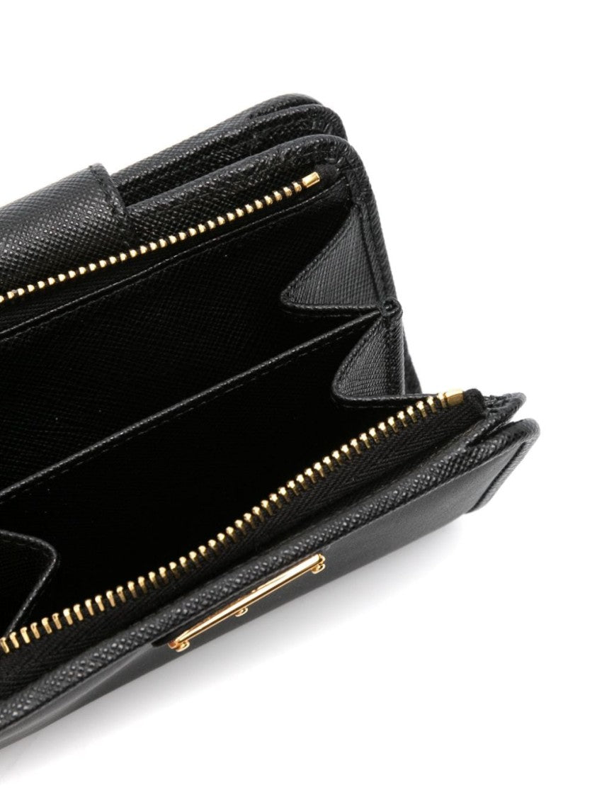 Prada Enamel Triangle-Logo Wallet