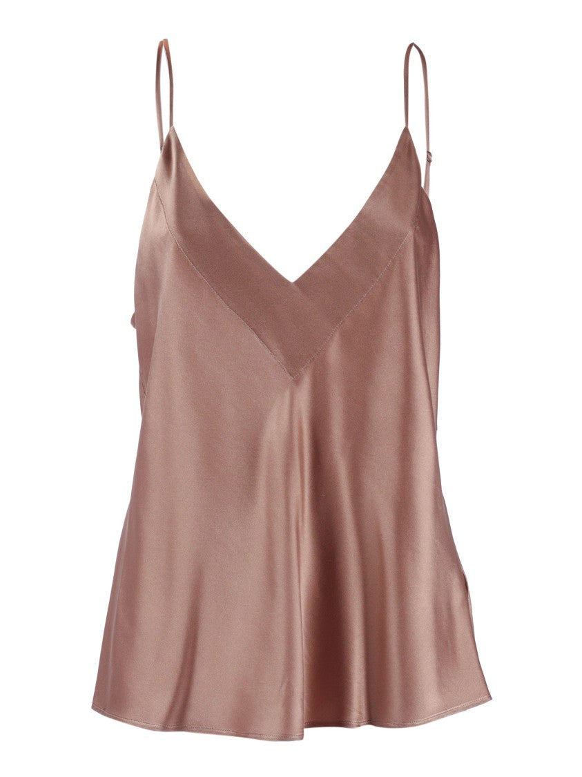 Forte Forte Shiny Stretch Silk Satin Slip Tank Top
