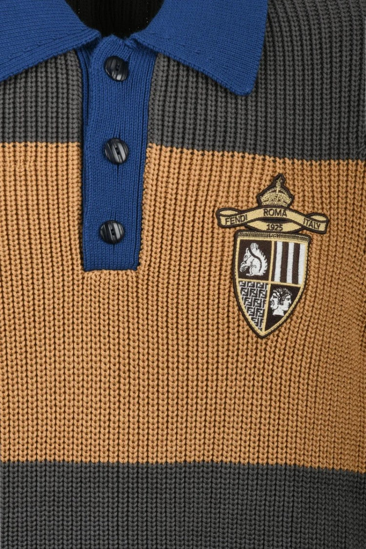 Fendi Vest Cotton - Blue/Brown
