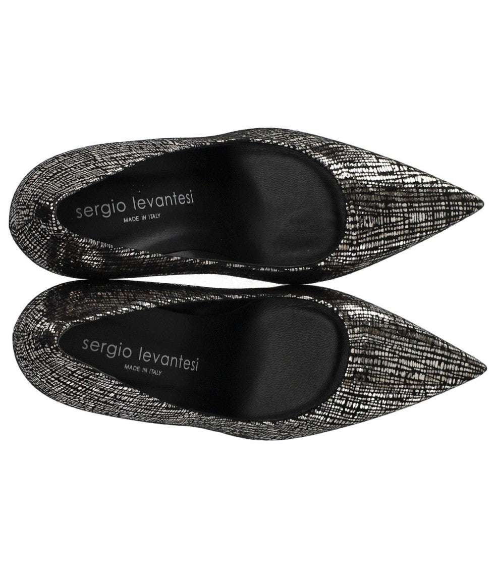 Sergio Levantesi Musa Black Silver Pump