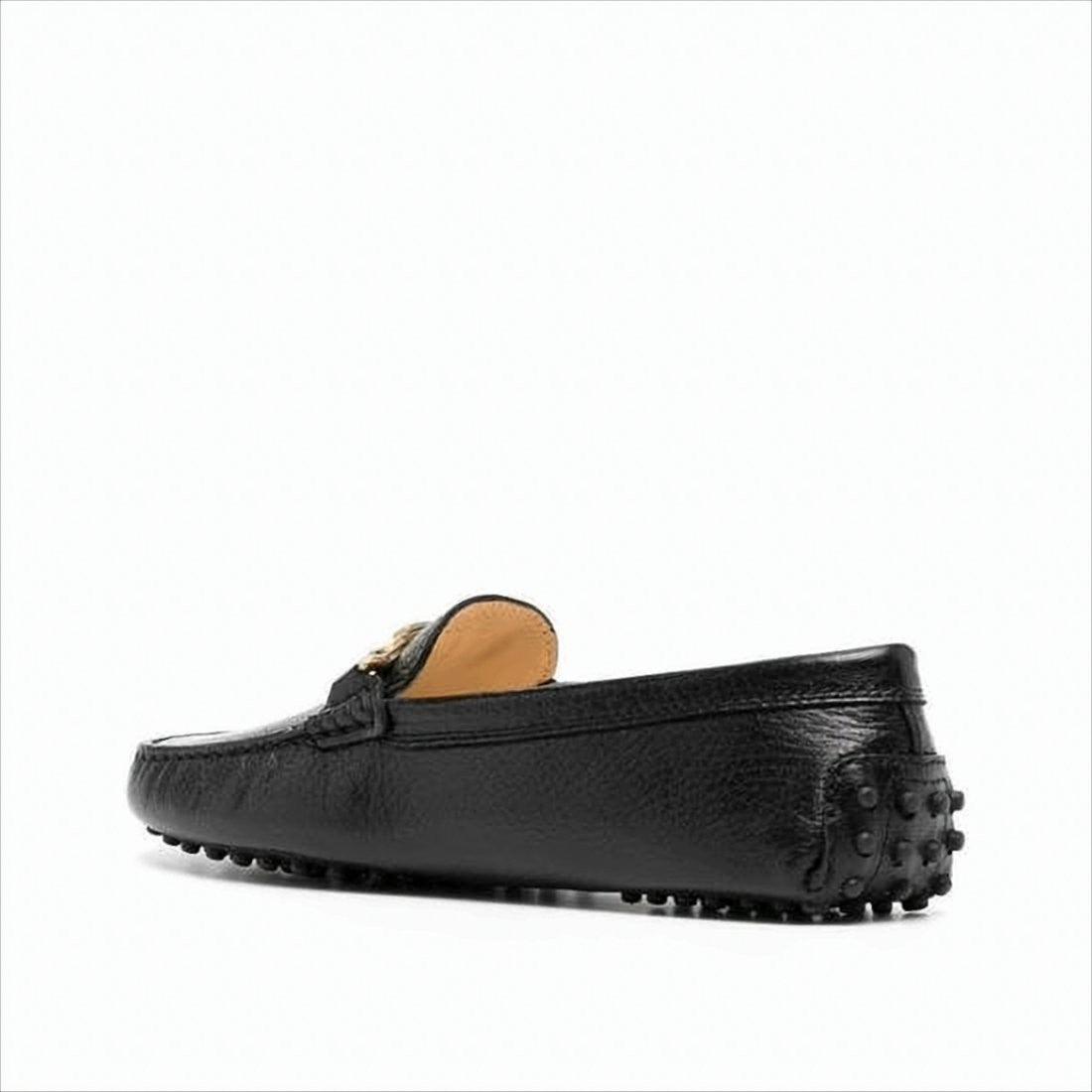 Tod's Textured Leather Loafer With Gold-Tone Bit Detail