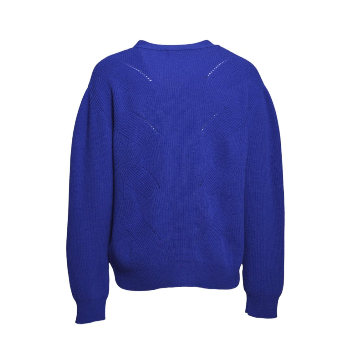 Paura Pullover Venezia V-Neck In Royal Blue Wool