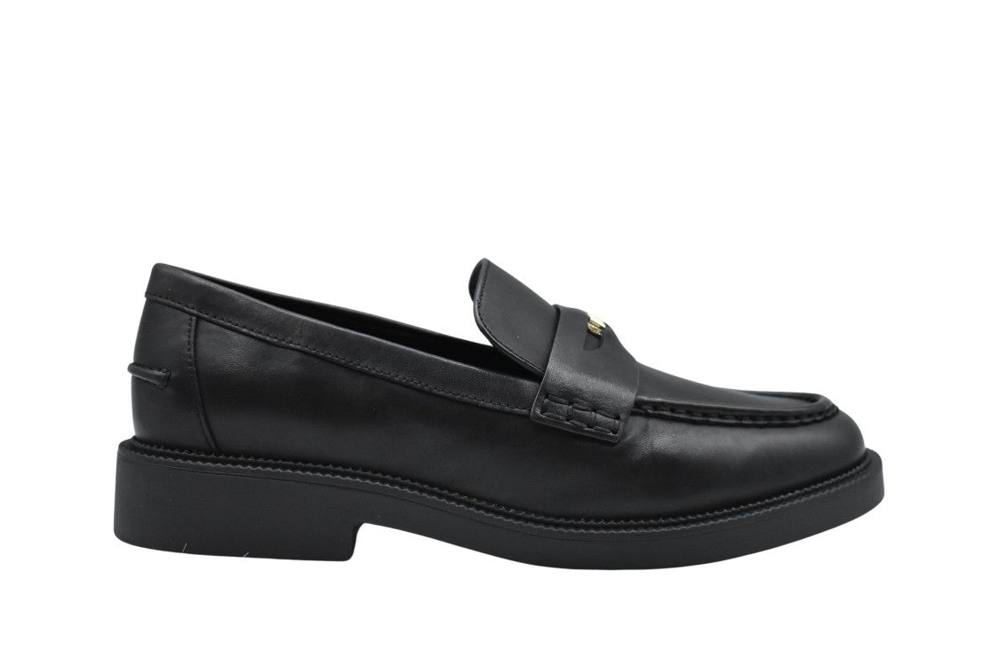 Michael Kors Black Leather Laced Flat Shoes